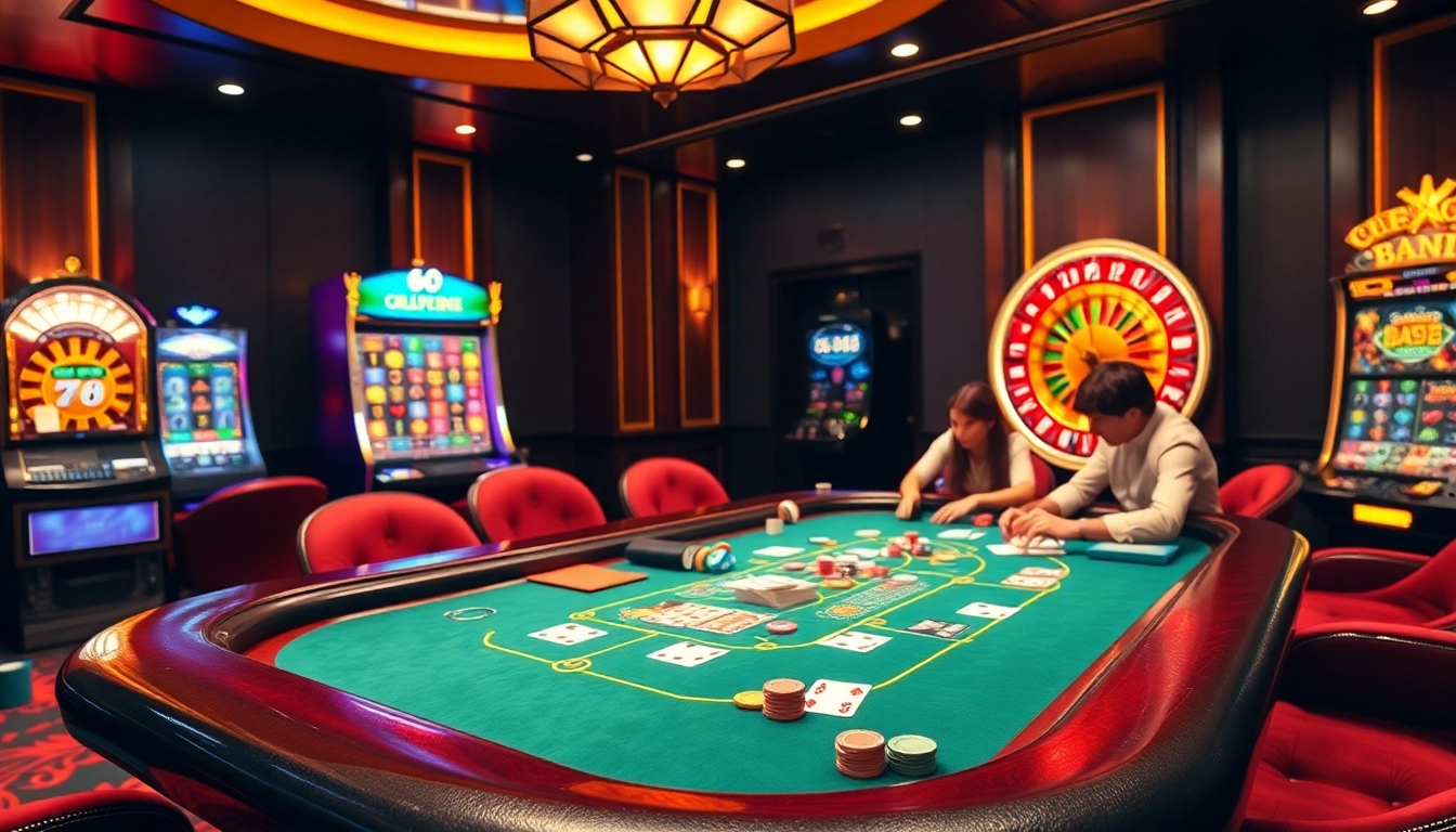 Experience the thrill of BJ 888 with engaged players at a vibrant casino table.
