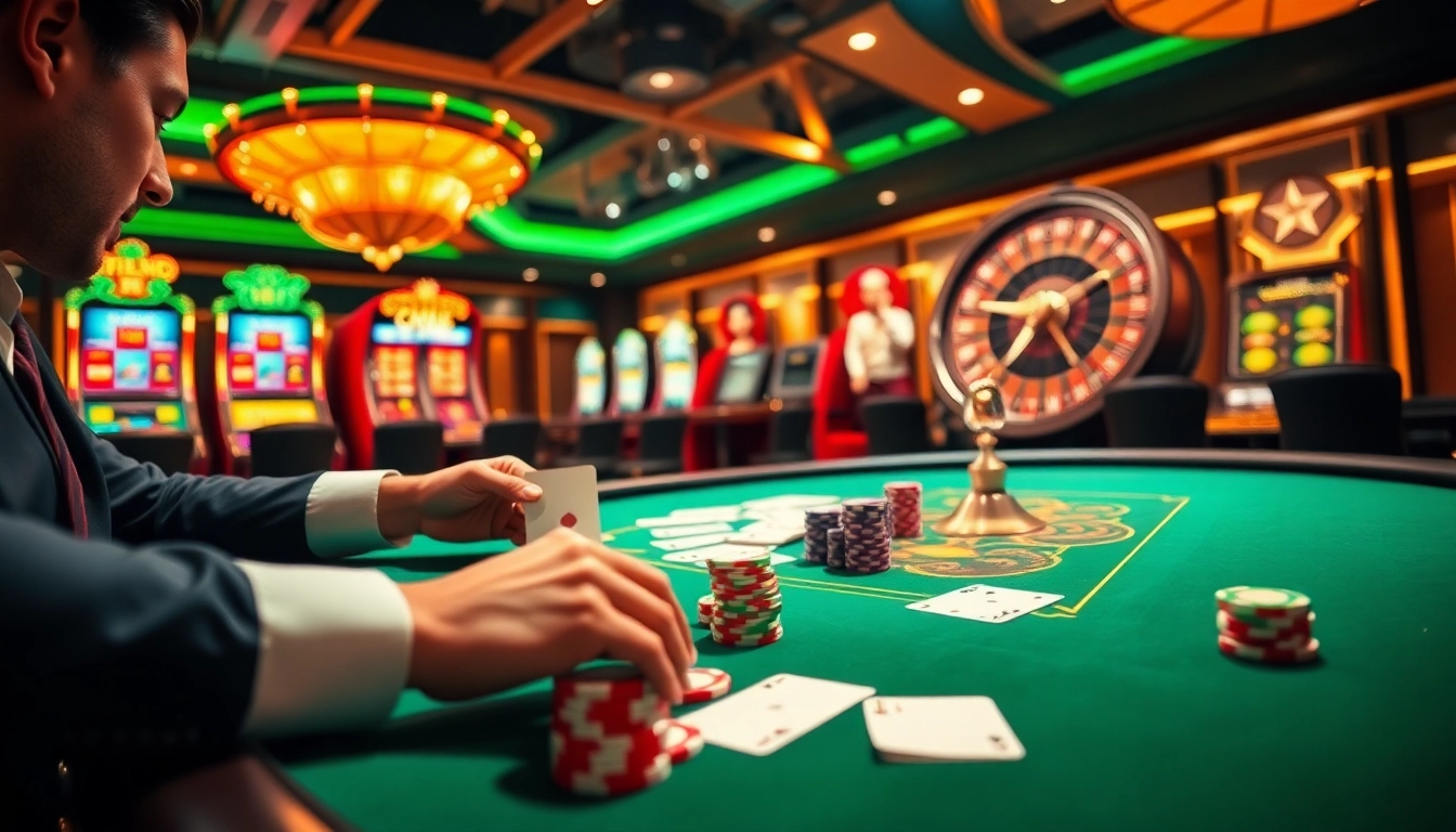 Experience the thrill of Tha bet with vibrant casino action featuring engaging dealers and exciting games.