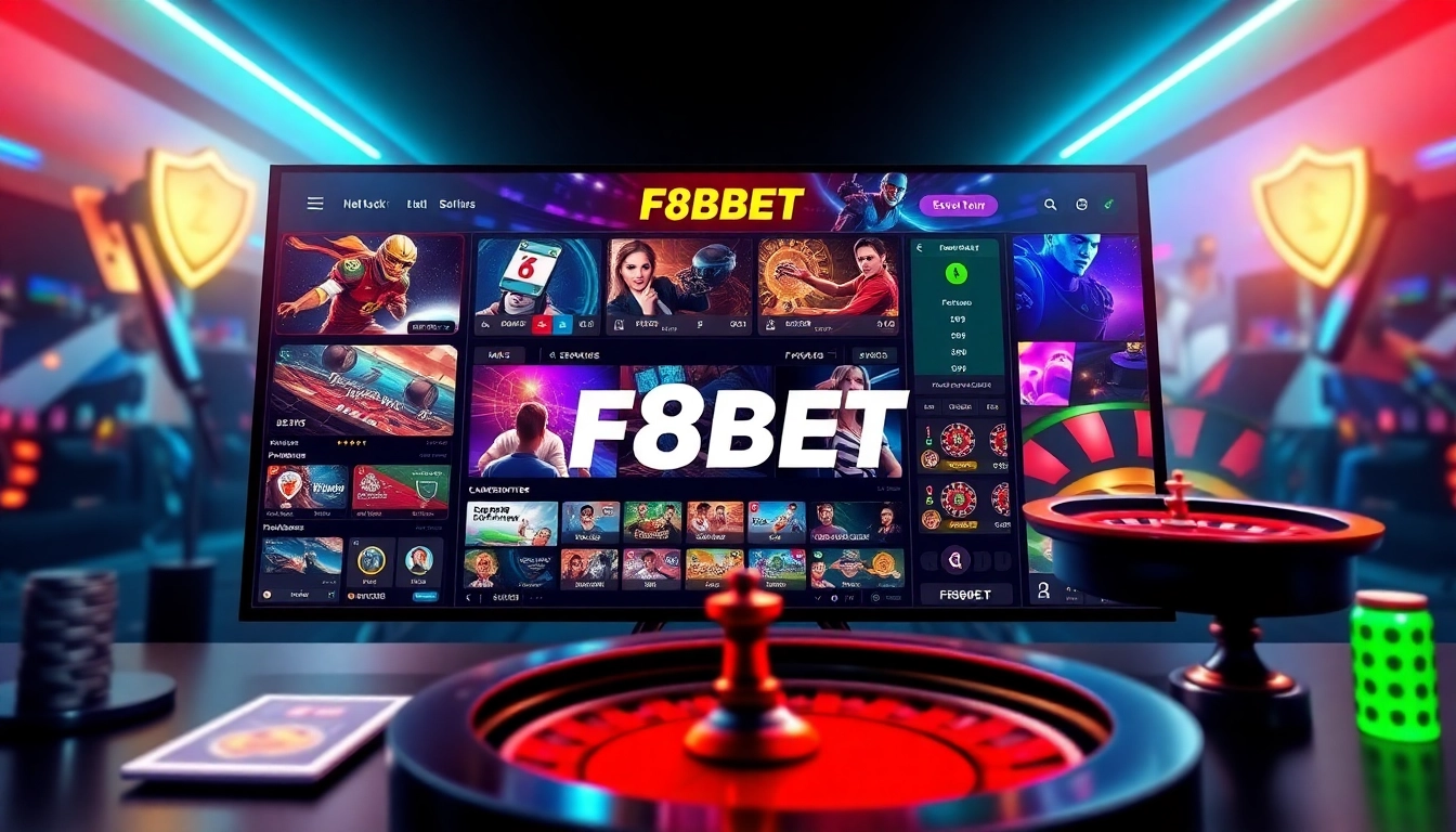 F8BET online gambling platform showcasing diverse gaming options and security features.