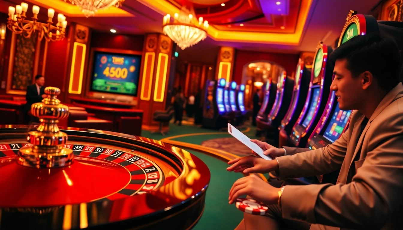 Excited players at MM88.TOKYO engaging with vibrant online gambling interface.