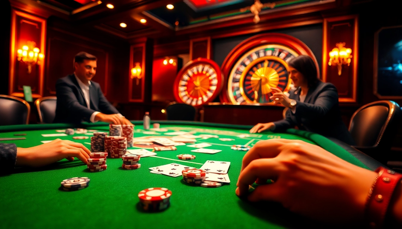 Experience thrilling online gaming at https://ok365a.biz/ with vibrant casino tables, chips, and cards.