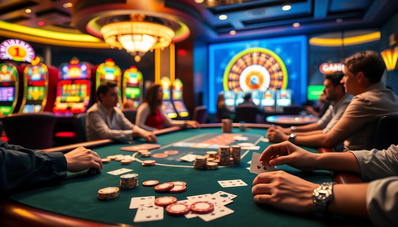 Players strategize at a poker table, emphasizing gameplay excellence at https://ga888.at.