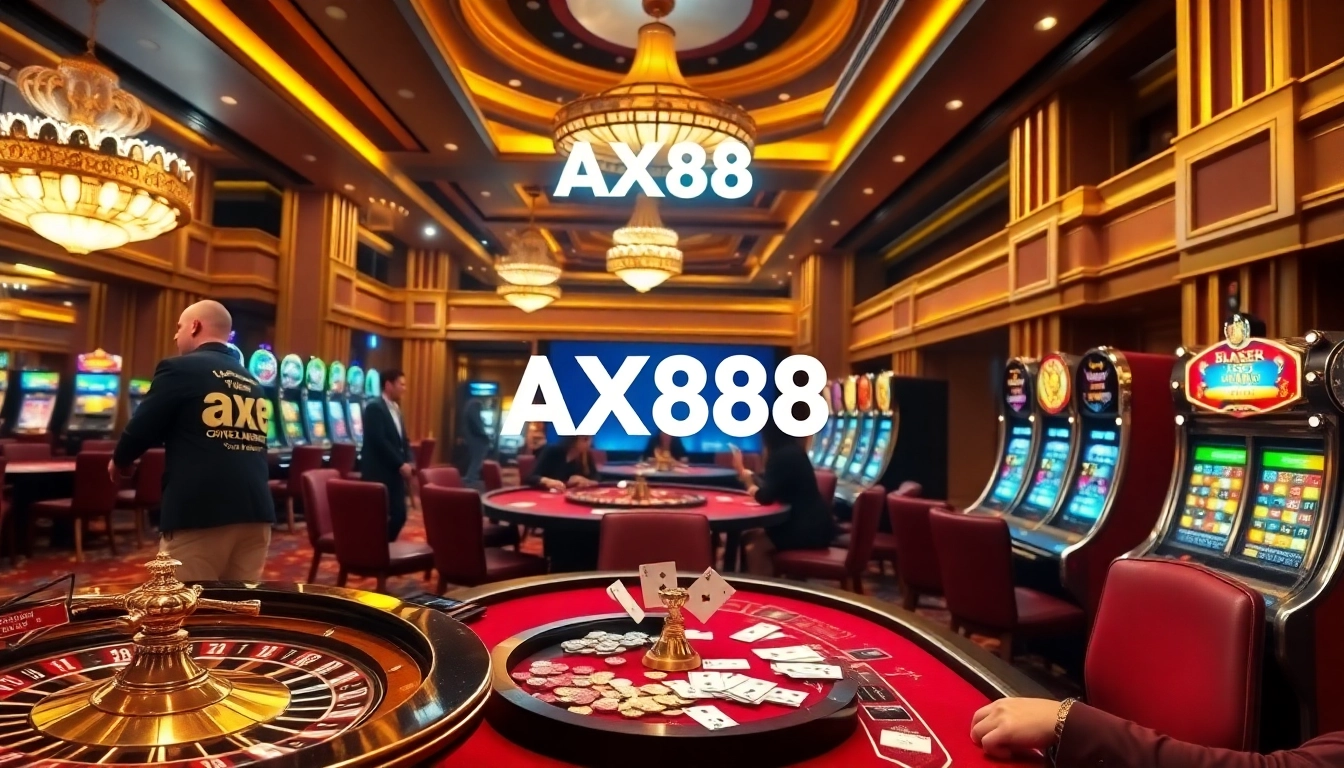 Exciting gaming moment at https://ax88.com.de/ with players at a vibrant casino table.