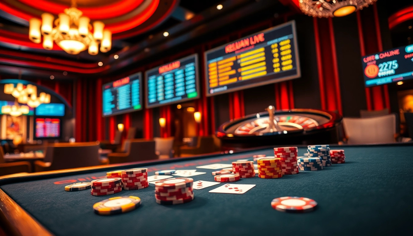 Experience the excitement of keluaran china at a luxurious poker table with vibrant chips and cards.