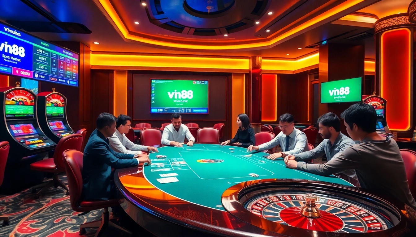 Experience thrilling gameplay at vn88 casino with engaging poker and roulette action.