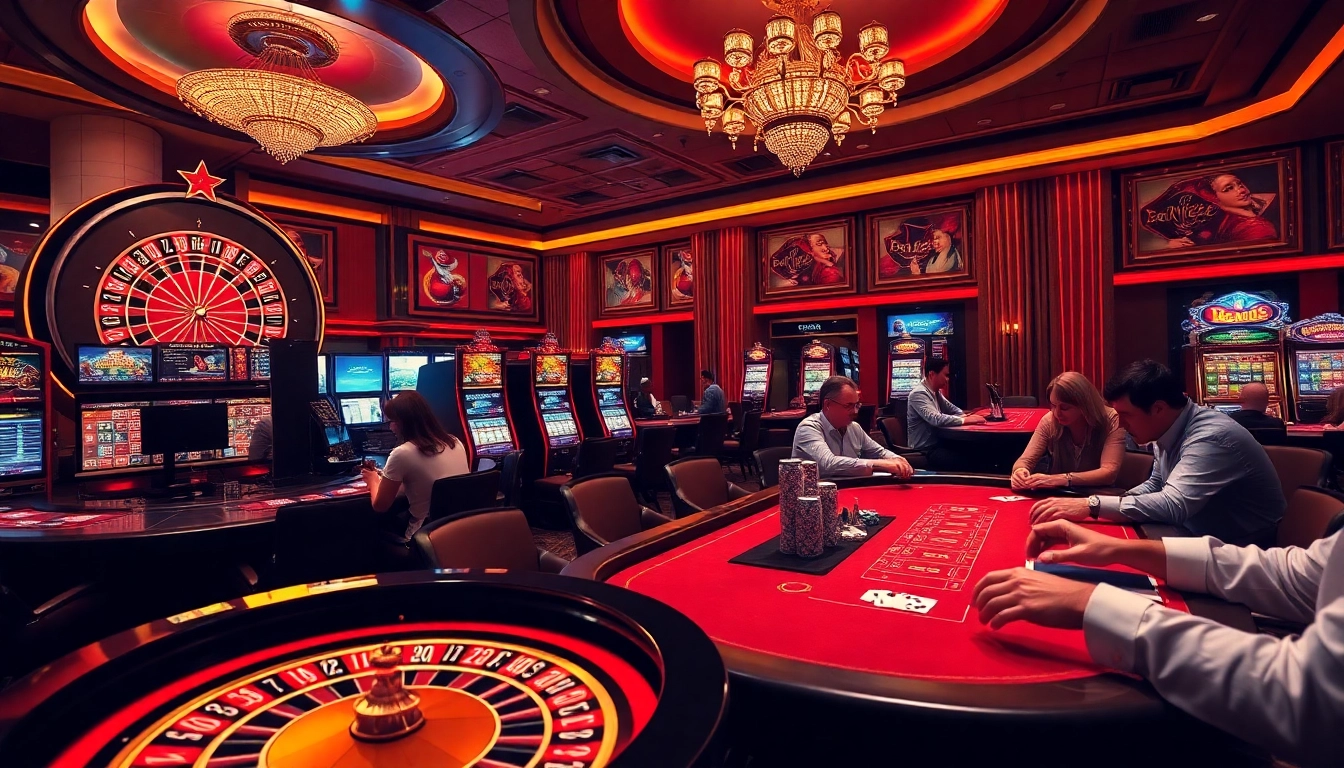 Experience the thrill of gambling at Bem88 with vibrant casino elements like roulette and poker.
