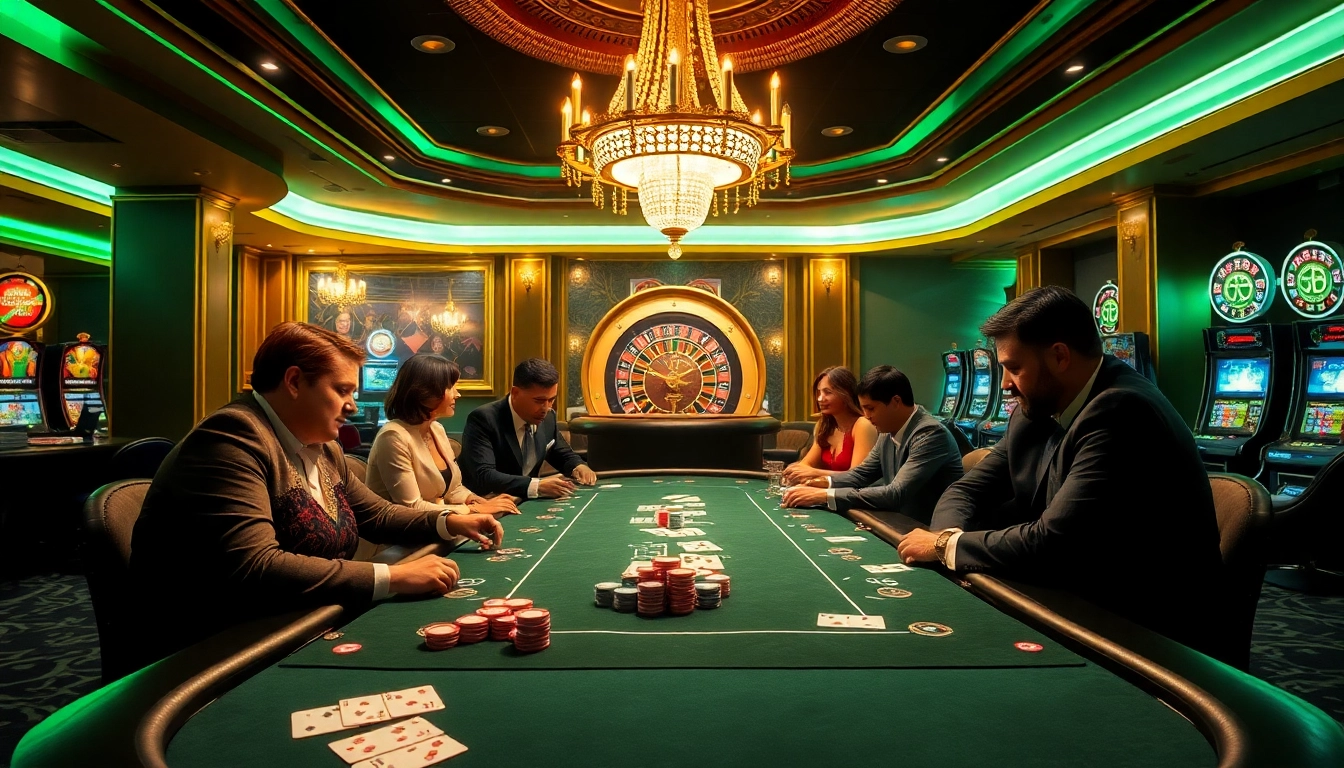Players at a luxurious poker table experience thrilling moments at pahala4d casino.