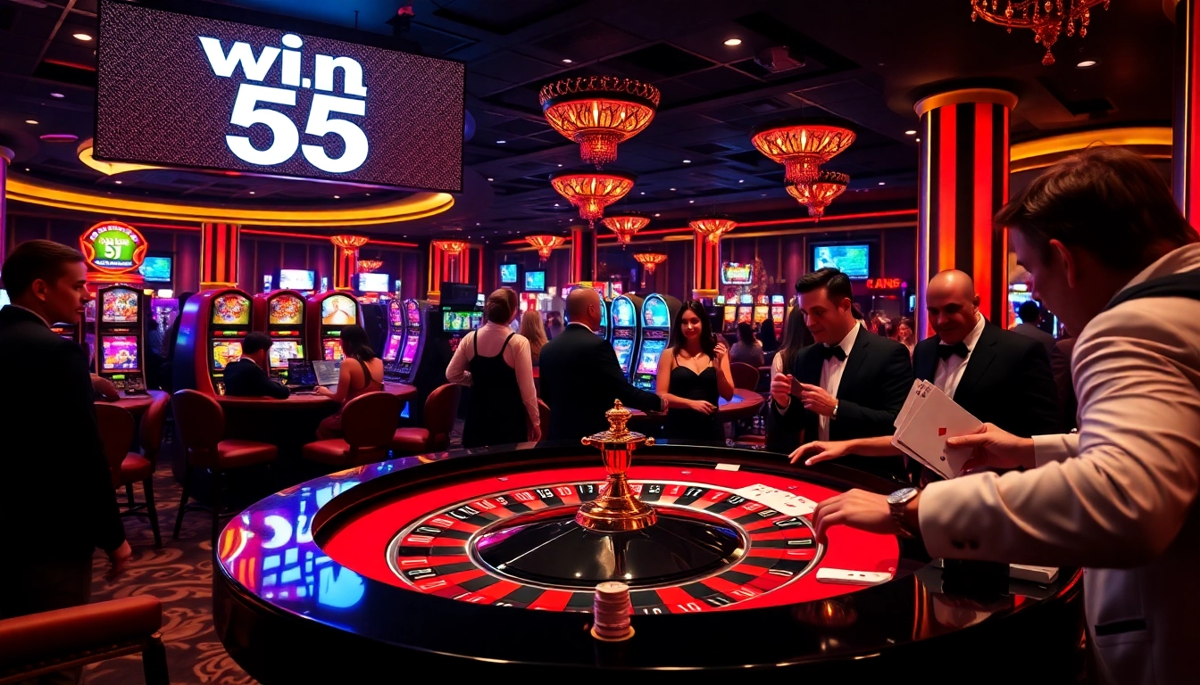 Experience the thrill of win 55 at this luxurious casino table, packed with excitement and high-stakes action.