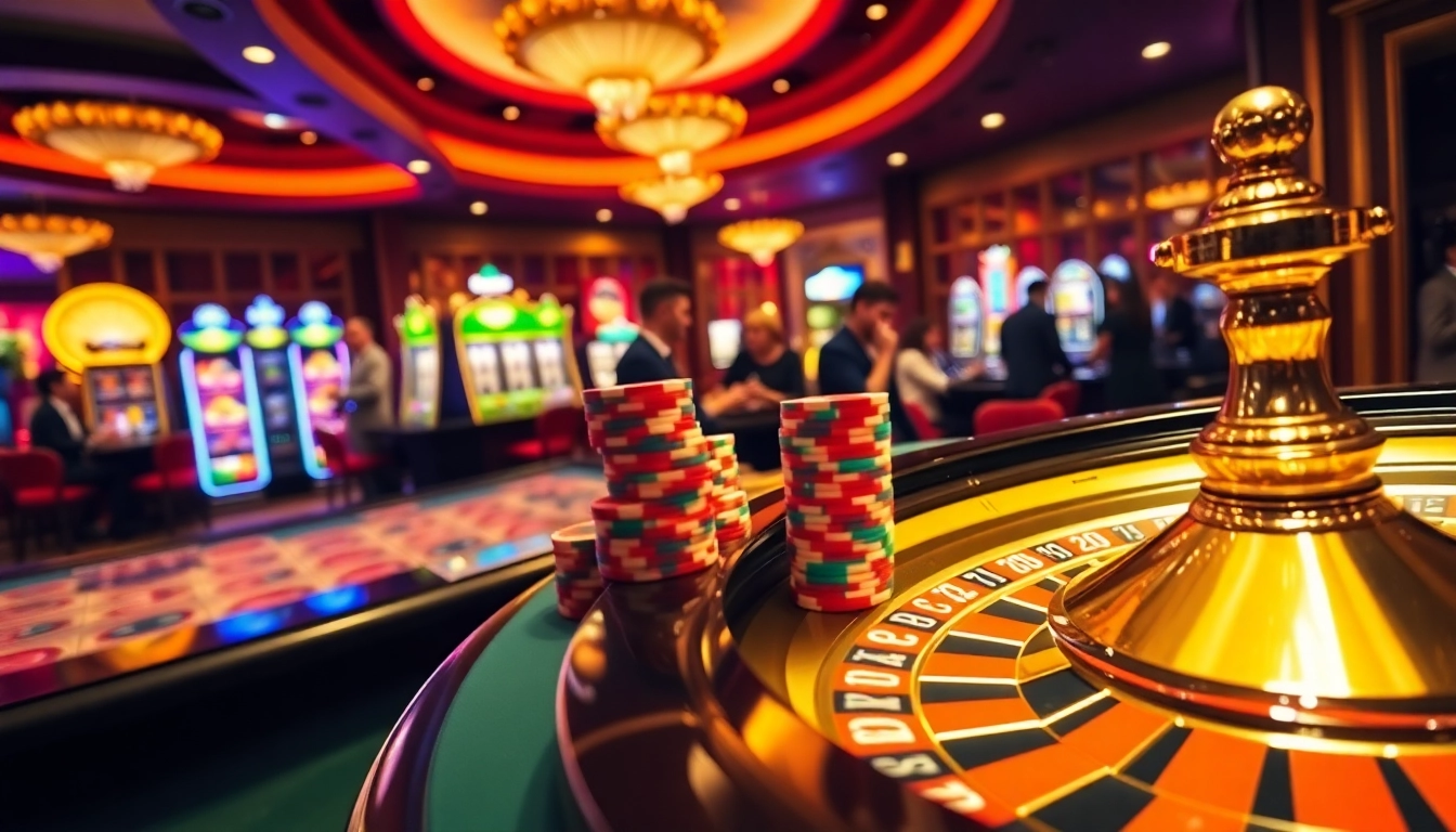 Experience the excitement of rr 88 at a luxurious casino table with poker chips and roulette wheel.