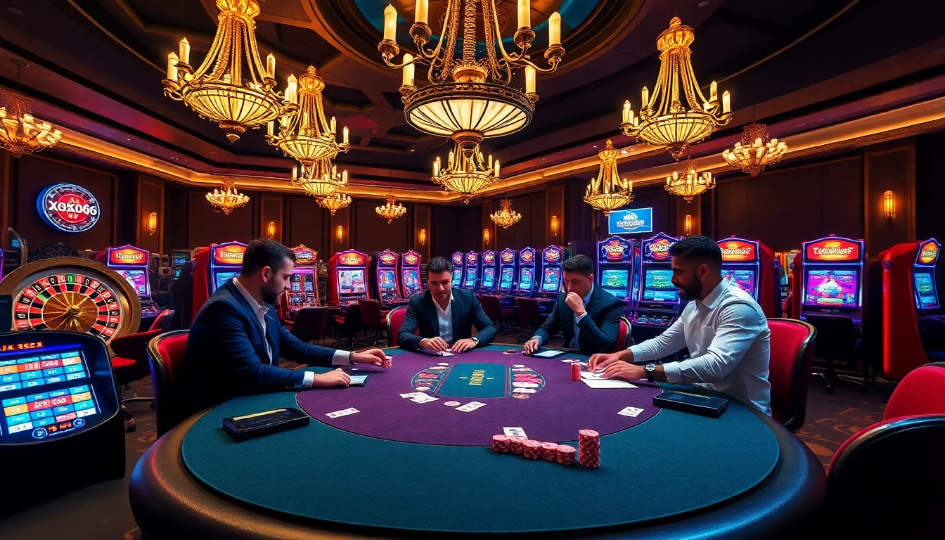Experience thrilling gameplay at xoso66 with high-stakes poker and vibrant casino elements.