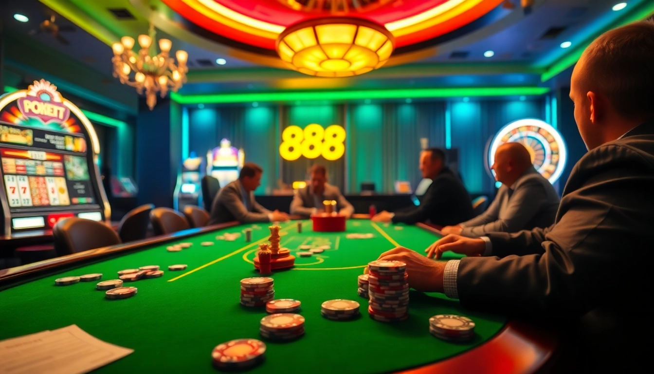 Players at a high-stakes poker table celebrating their wins influenced by hz 88.
