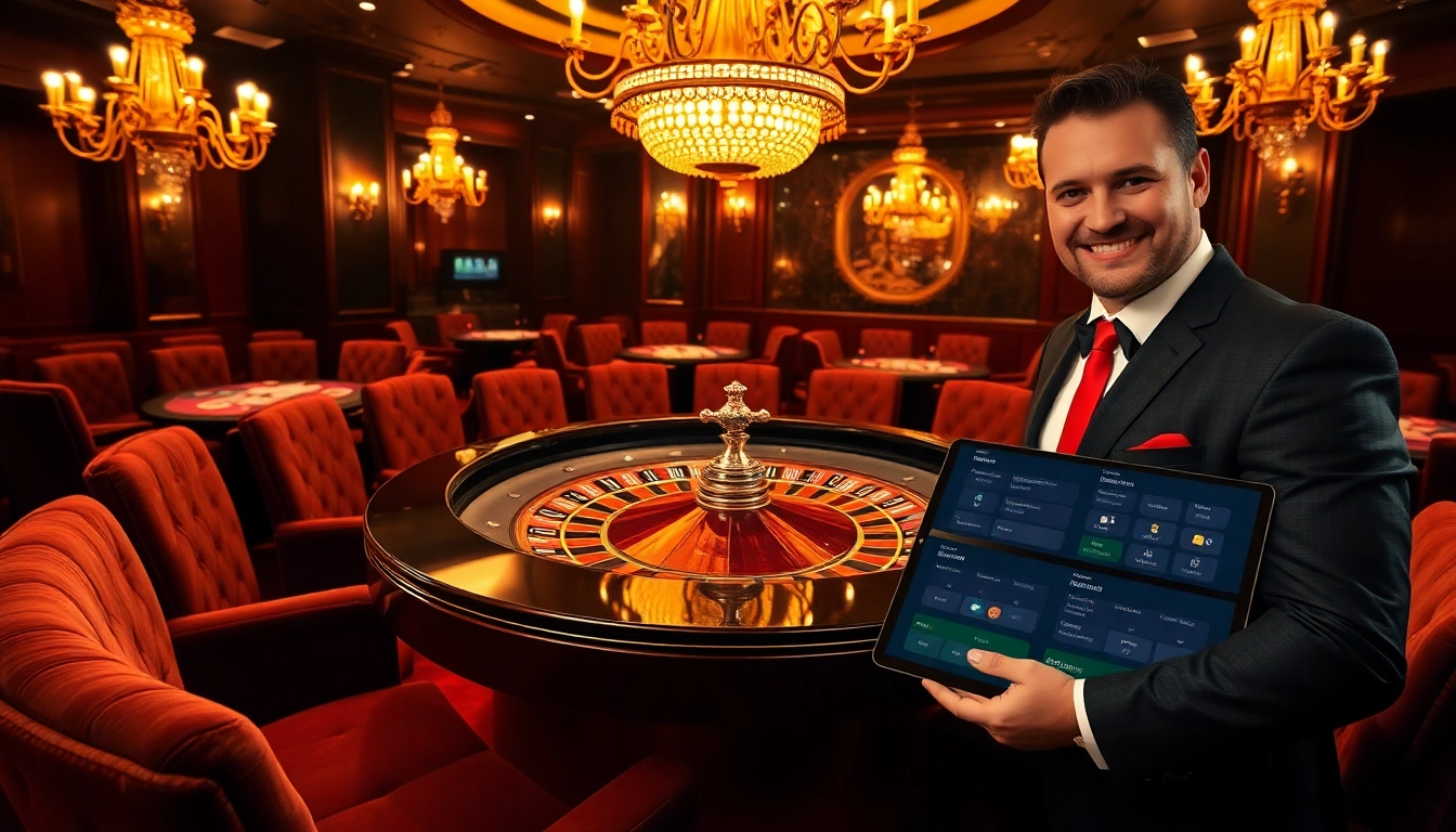 Players enjoying a thrilling MK8 themed casino experience at a luxurious roulette table.