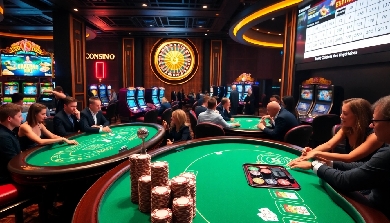 Players enjoying games at https://soibet.vision/ with colorful slot machines and interactive betting options.