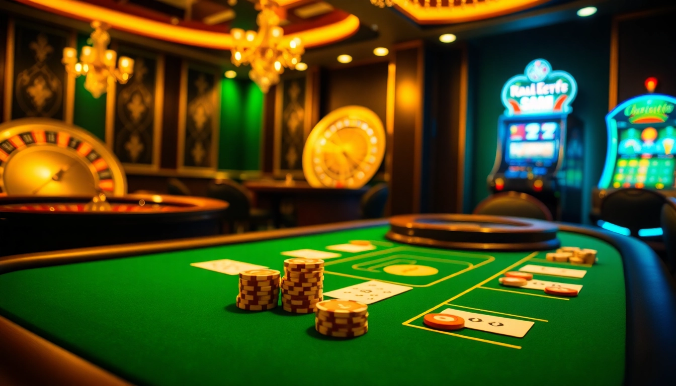 Experience the thrill of the 32WIN Game at an upscale casino table showcasing exciting gameplay.