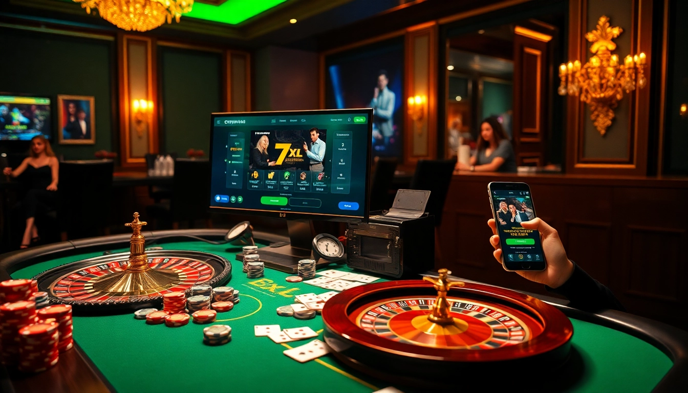 Experience the thrill of online poker with 7xl download on your device, featuring colorful chips and high-stakes gameplay.