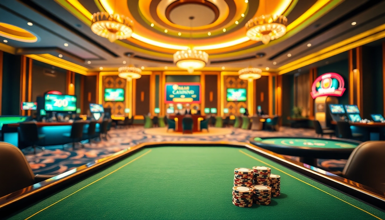 에볼루션 카지노의 럭셔리한 게임 테이블을 선보이는 카지노 환경