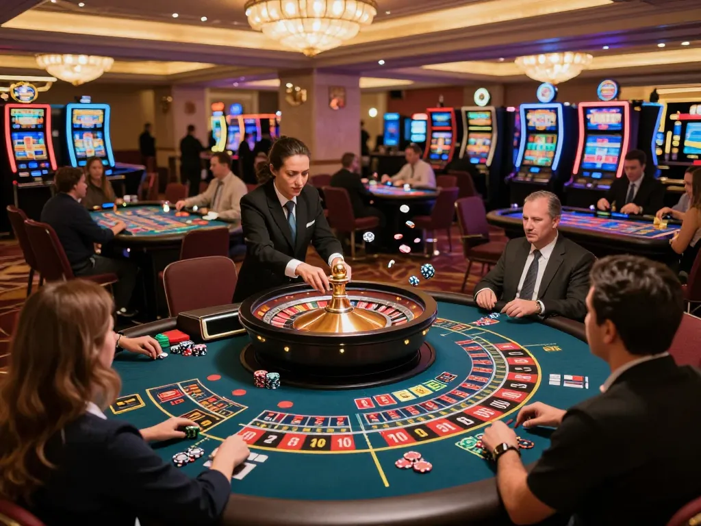 KONG88 gamblers place bets at lively roulette tables, capturing the excitement of casino play.