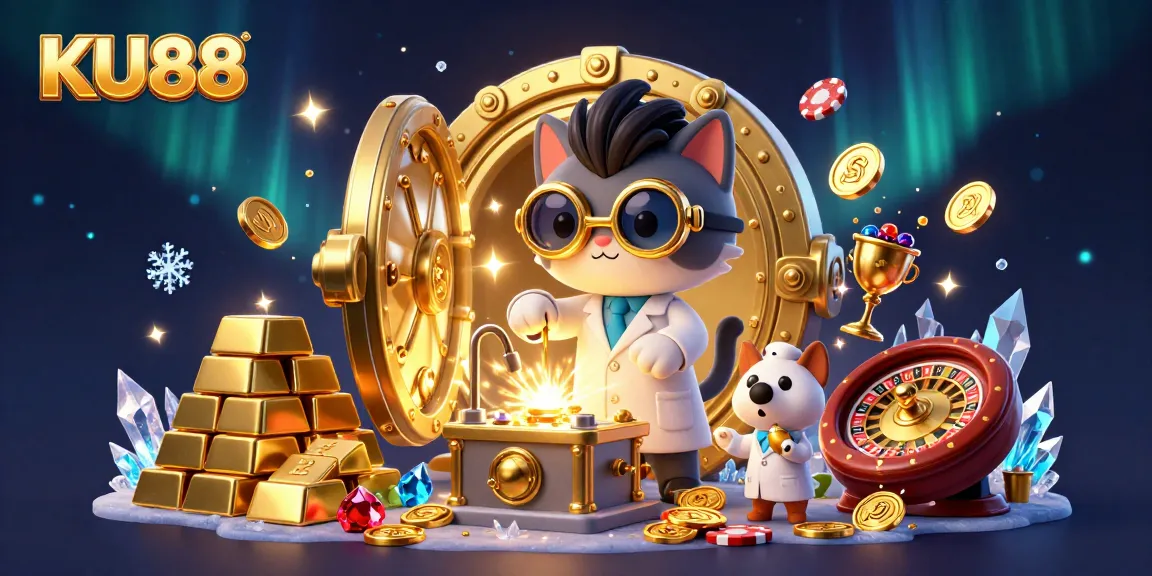 Experience thrilling gameplay with KU88's vibrant casino scene featuring classic gaming elements.